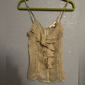 Forever 21 | Floral Ruffle Front Spaghetti Strap Tank-Top | Large